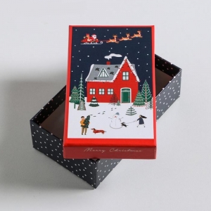 Коробка подарочная прямоугольная "Новогодние истории" (12 х 7 х 4 см)